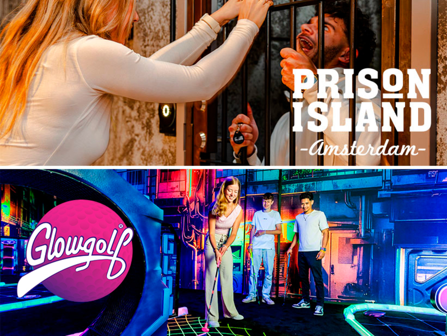 Glow golf and prison island combo